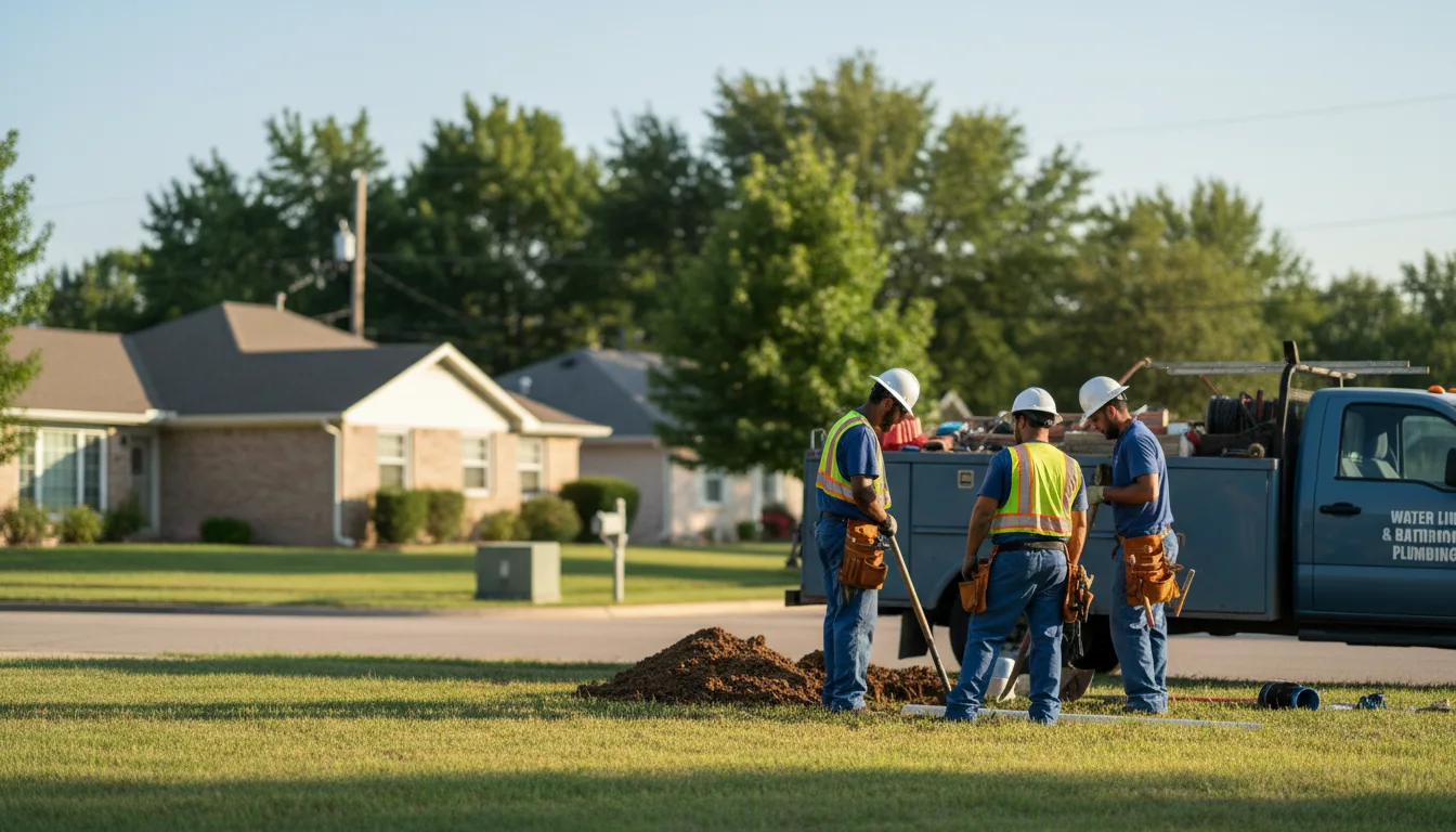 Residential water line and bathroom plumbing service in Phoenix, AZ